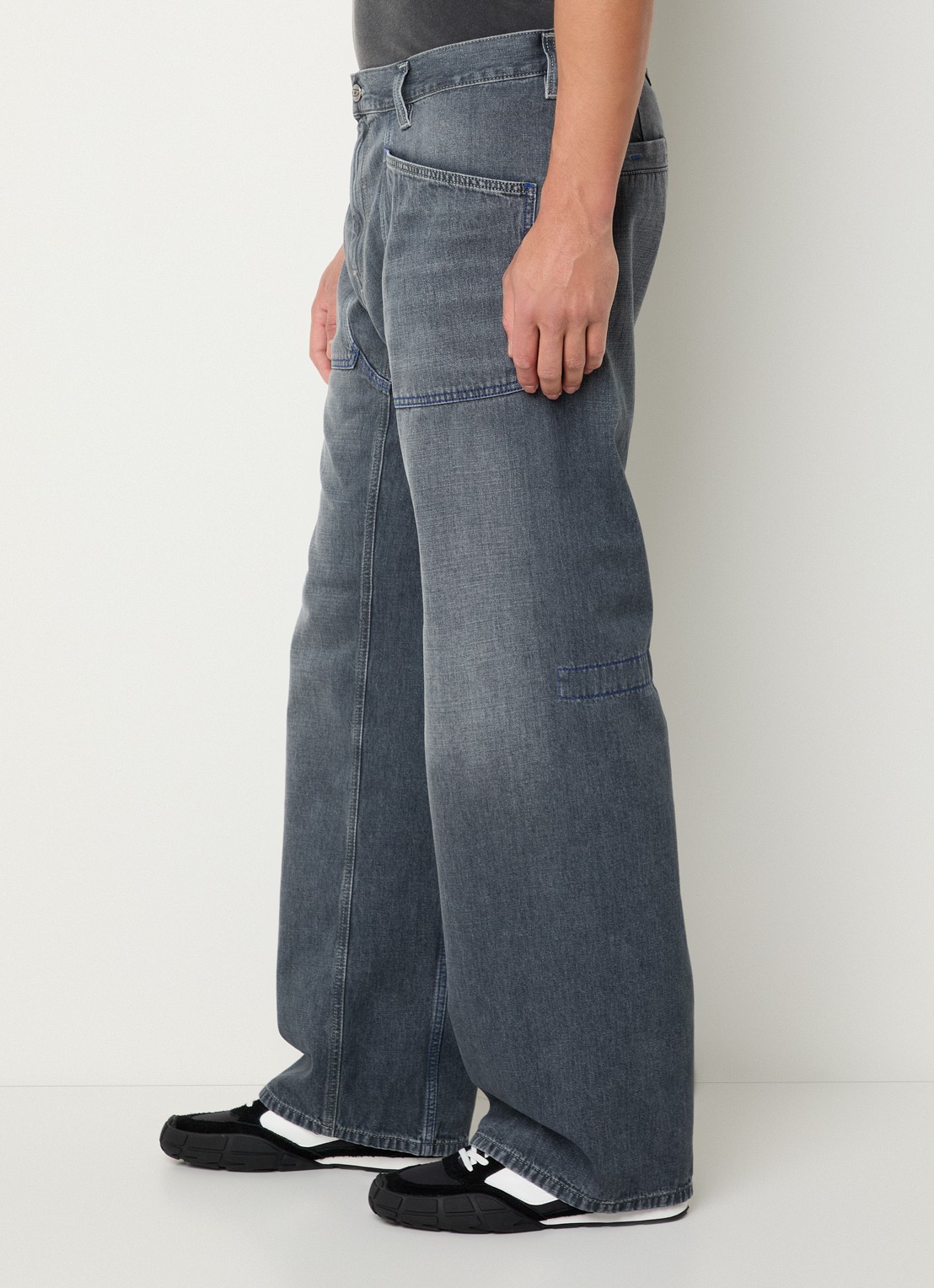 Diesel D-zeta straight fit jeans met gekleurde wassing - detail 3 grijs