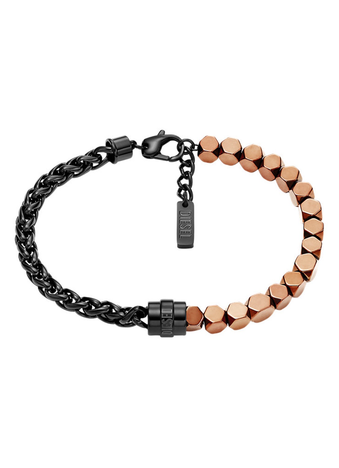 Diesel Diesel Font armband DX1648931 - voorkant 3 zwart
