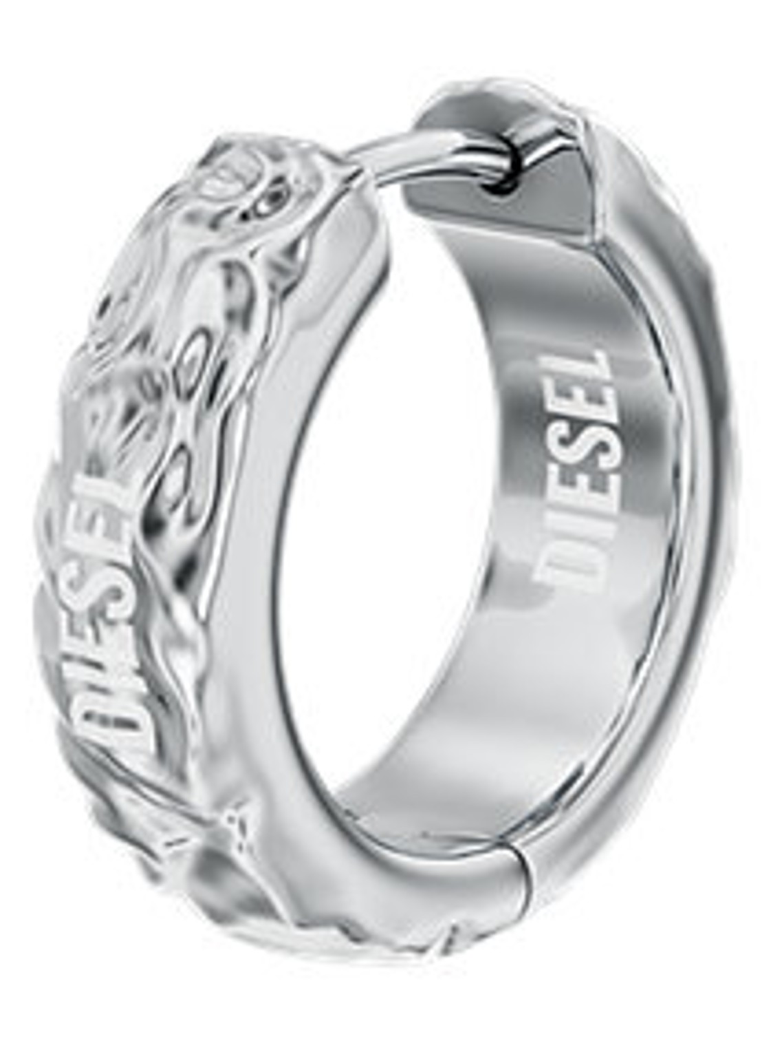 Diesel Diesel Font enkele oorring DX1730040 - detail zilver