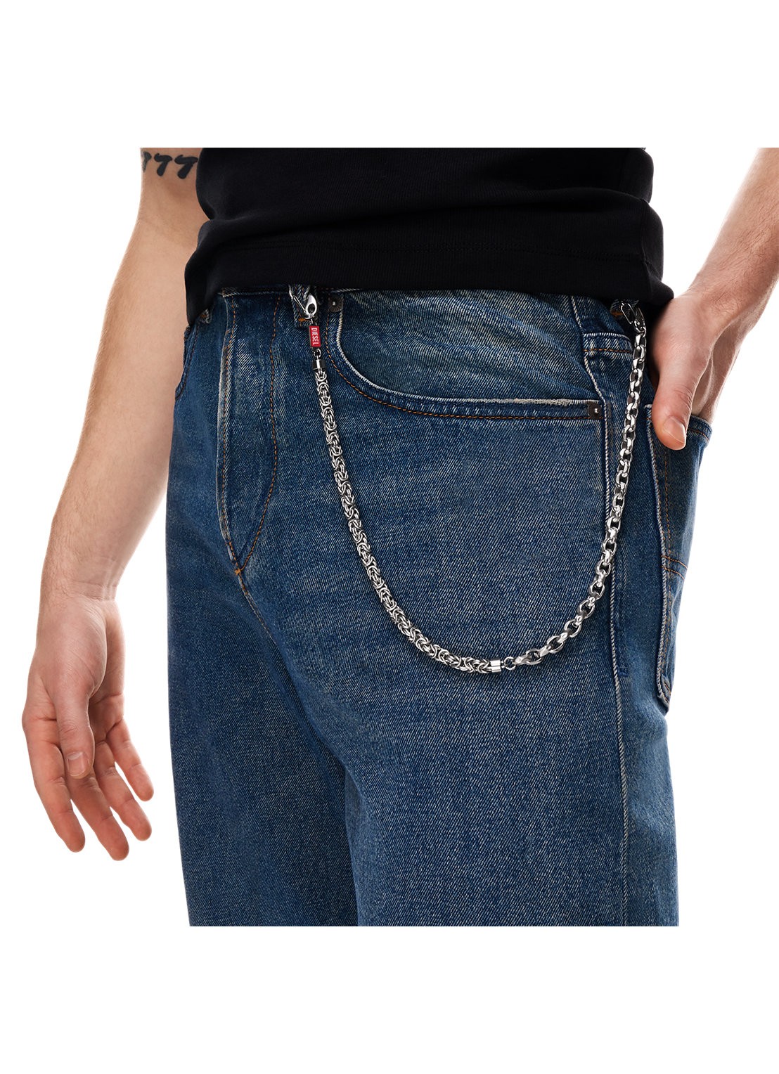 Diesel Diesel Font ketting DX1694040 - detail 3 zilver