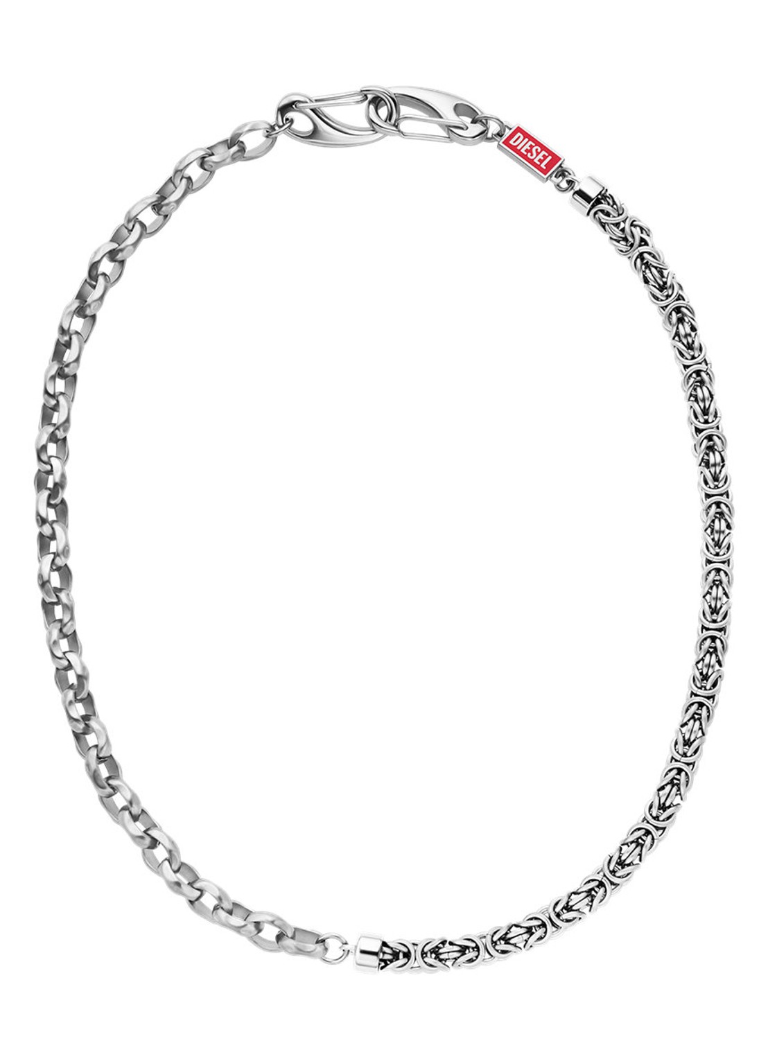 Diesel Diesel Font ketting DX1694040 - voorkant 4 zilver