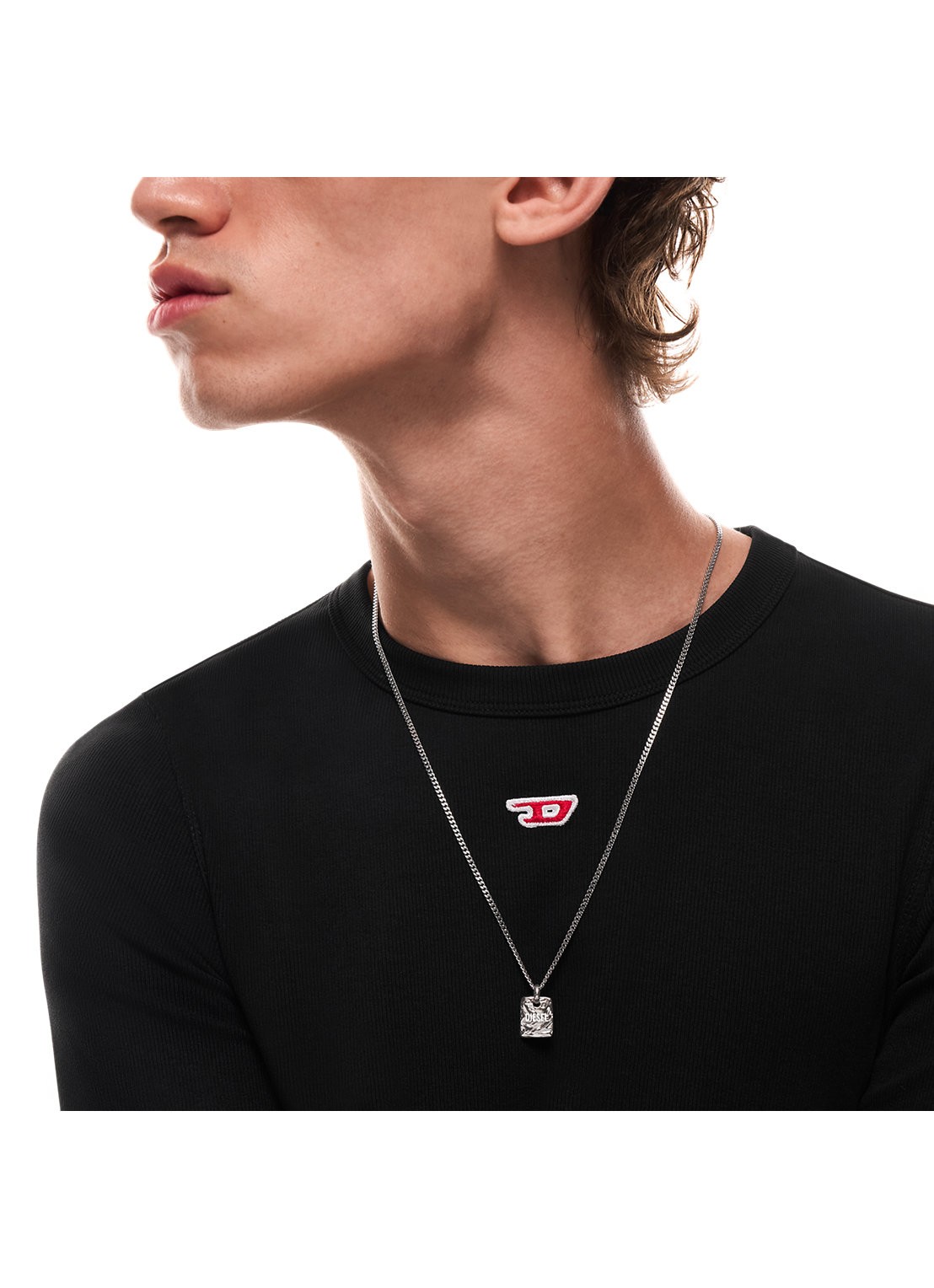 Diesel  Diesel Font ketting  DX1734040 - detail 2 zilver