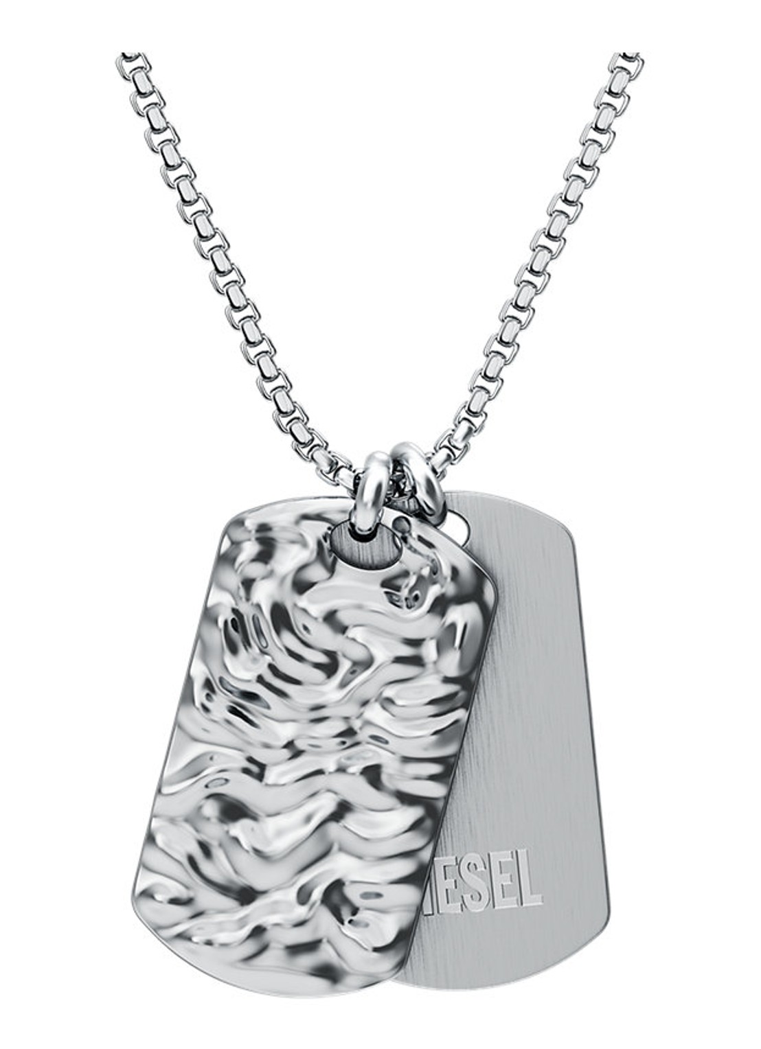 Diesel Diesel Font ketting DX1735040 - voorkant zilver