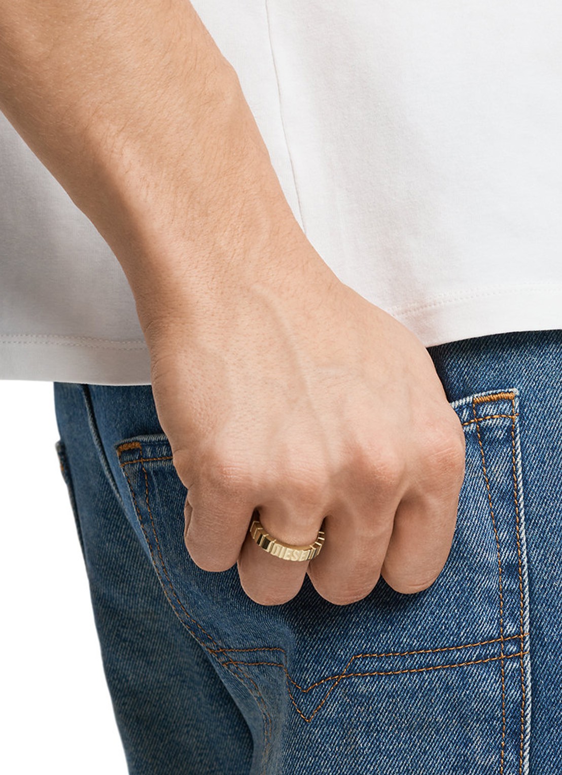 Diesel Diesel Font ring DX1613710 - detail 4 goud