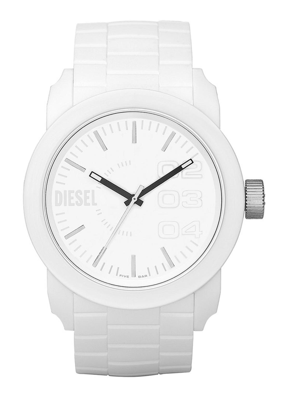 Diesel Double Down S44 horloge DZ1436   - voorkant 6 wit