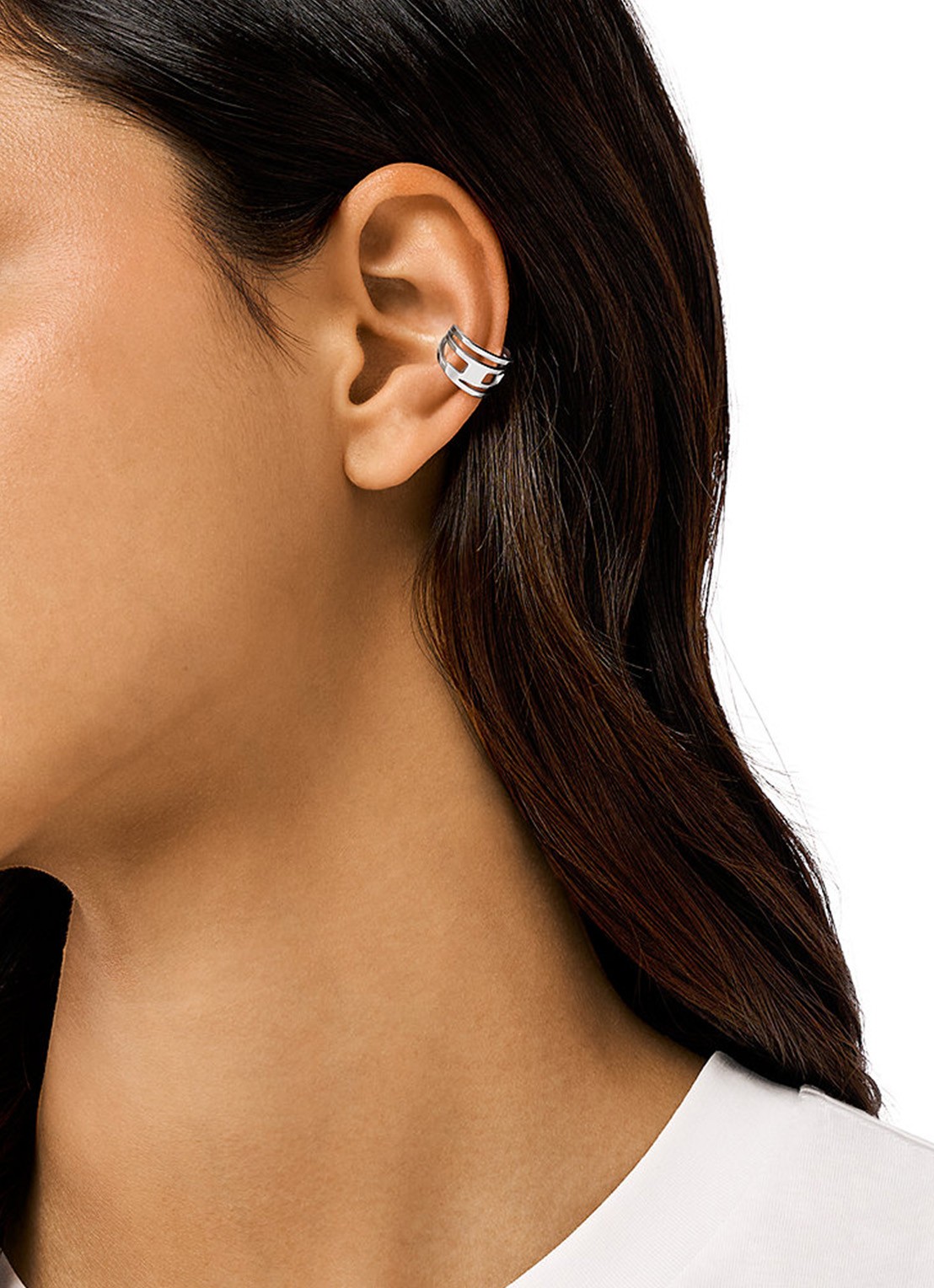 Diesel Enkele Ear Cuff DX1532040 - voorkant 2 zilver