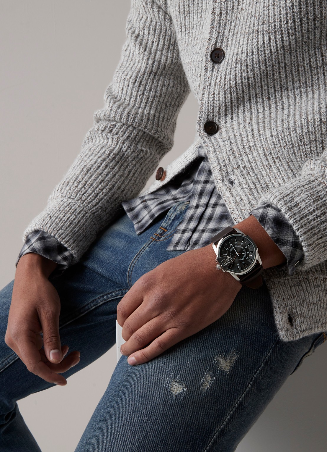 Diesel Horloge Chief Master DZ1206 - voorkant 2 zilver