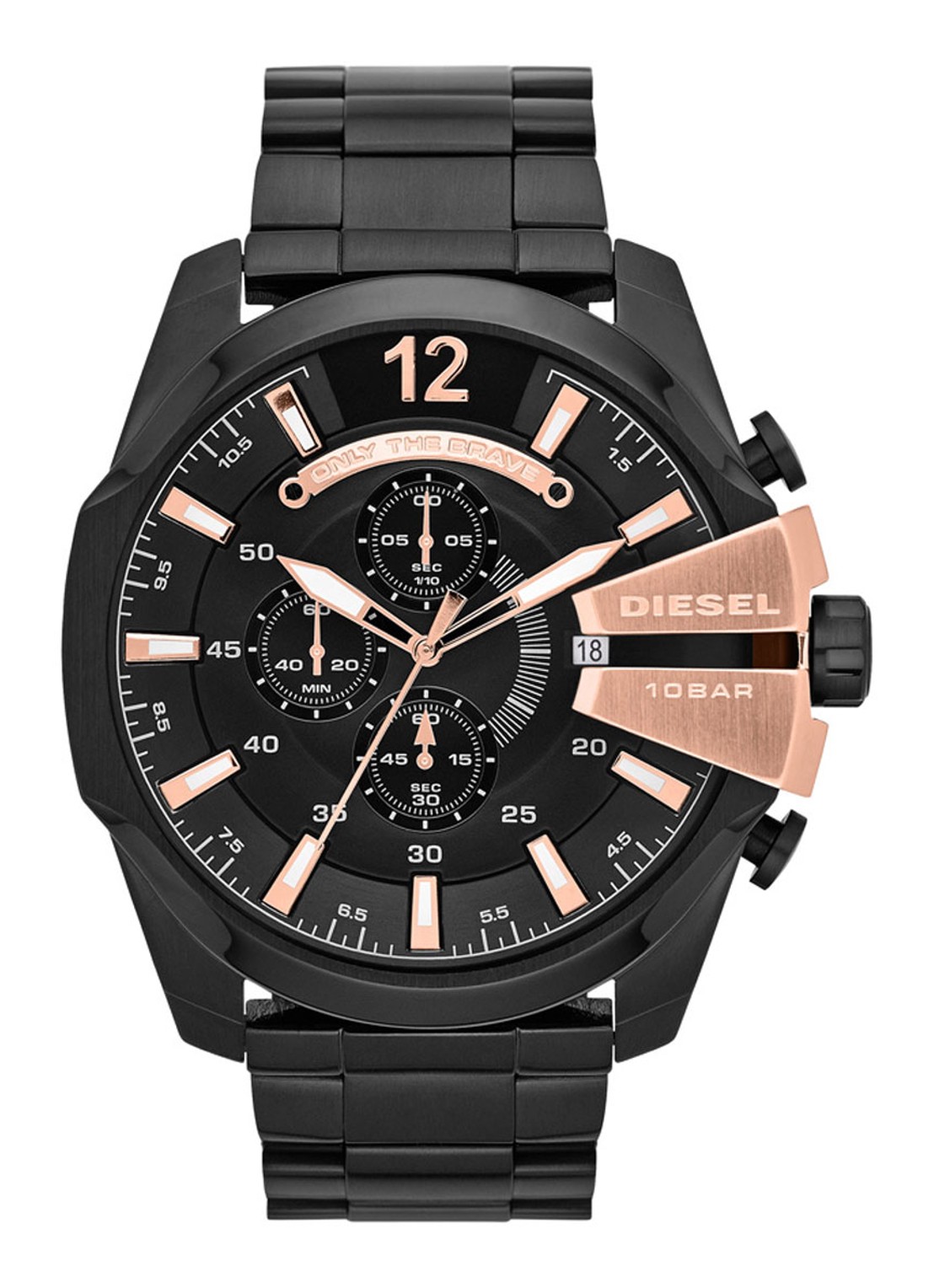 Diesel Horloge Master Chief DZ4309 - voorkant zwart