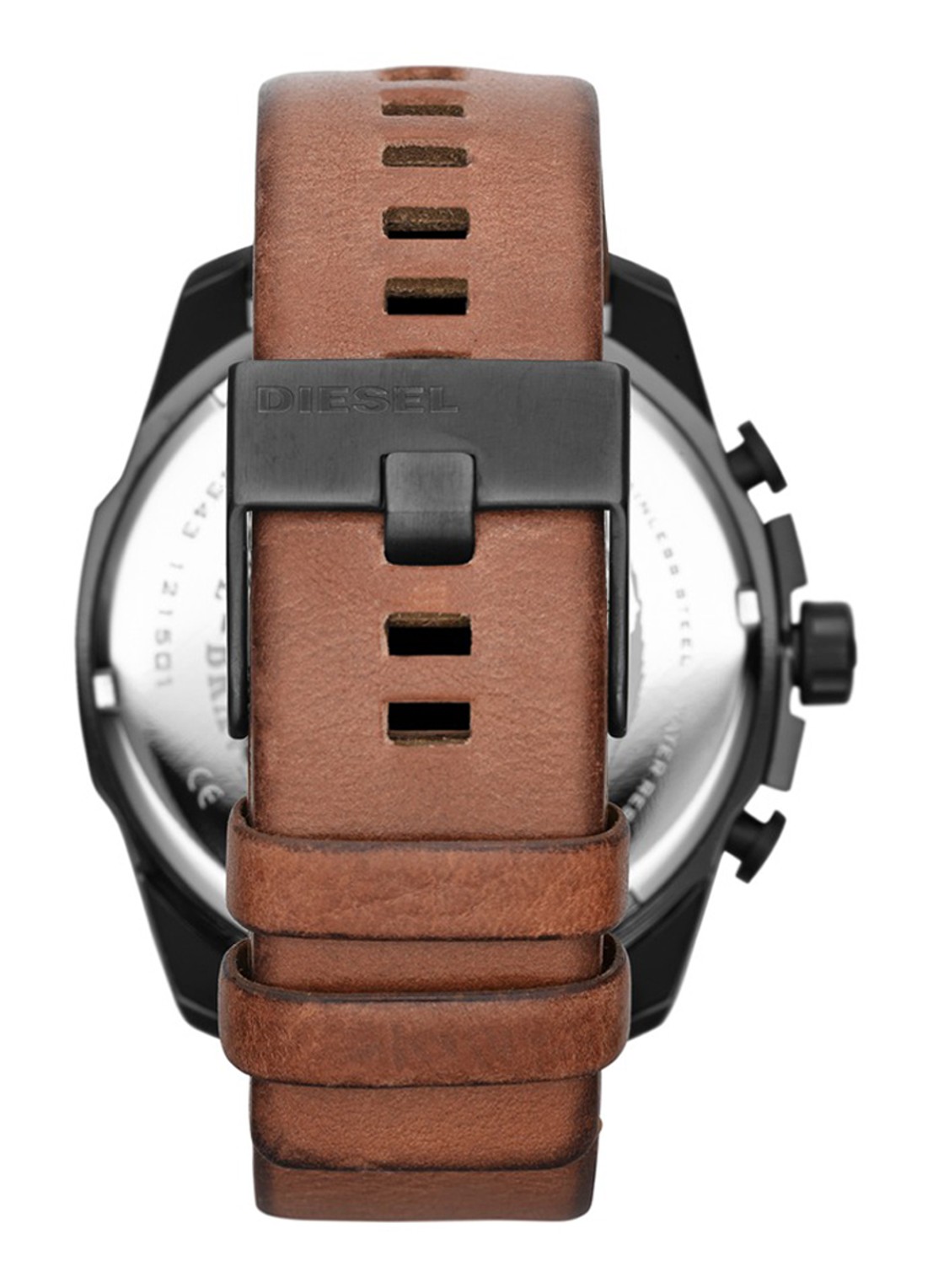 Diesel Horloge Mega Chief bruin DZ4343 - detail antraciet
