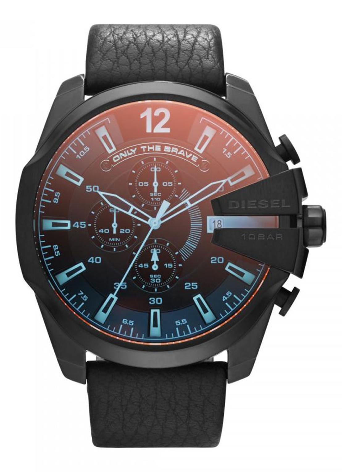 Diesel Horloge Mega Chief DZ4323 - voorkant zwart