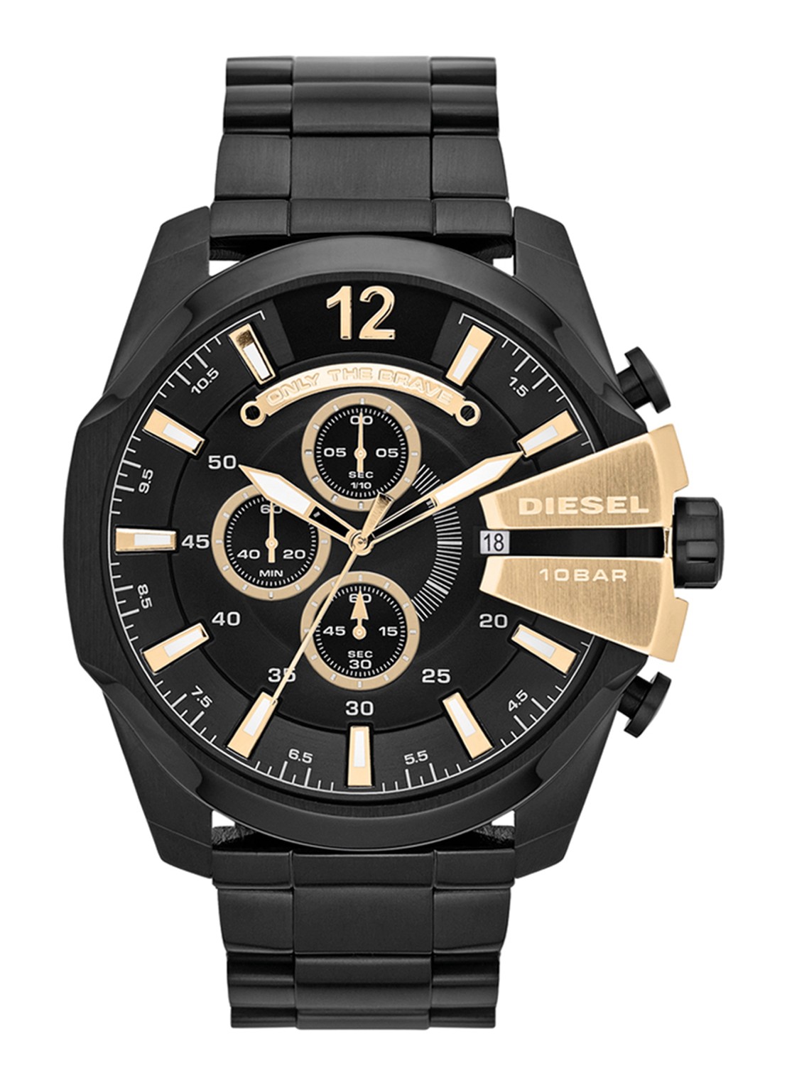 Diesel Horloge Mega Chief DZ4338 - voorkant 3 zwart