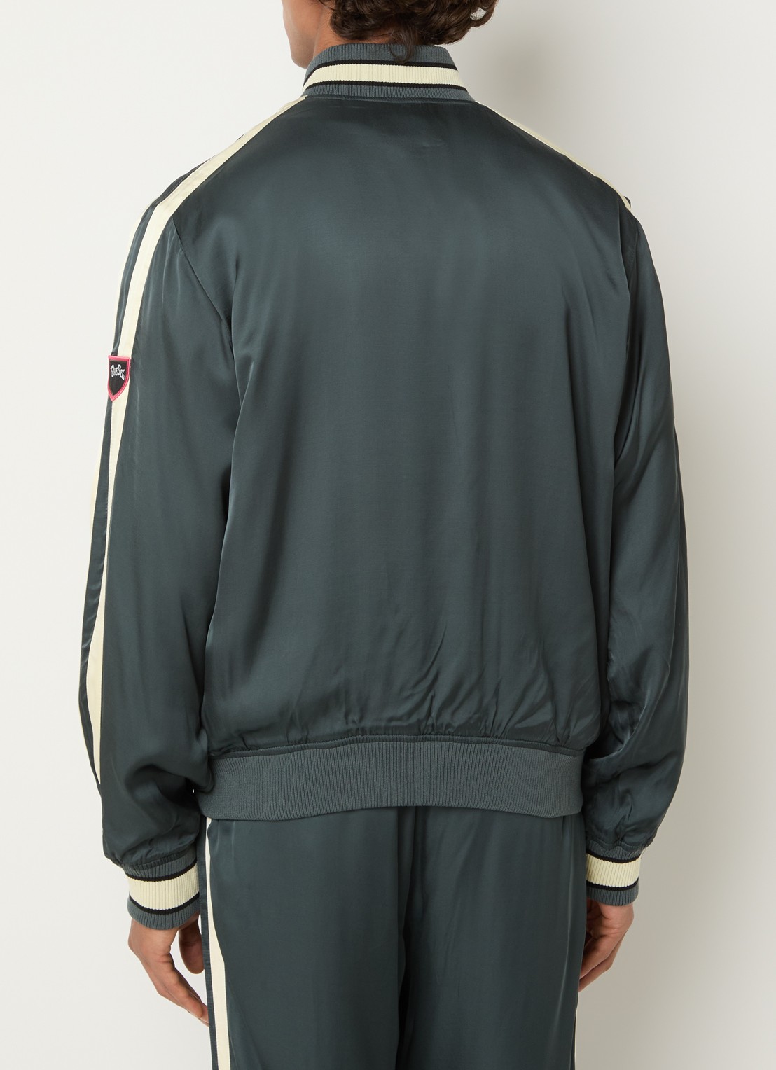Diesel J-Annu baseball jack met print - achterkant 2 bronsgroen