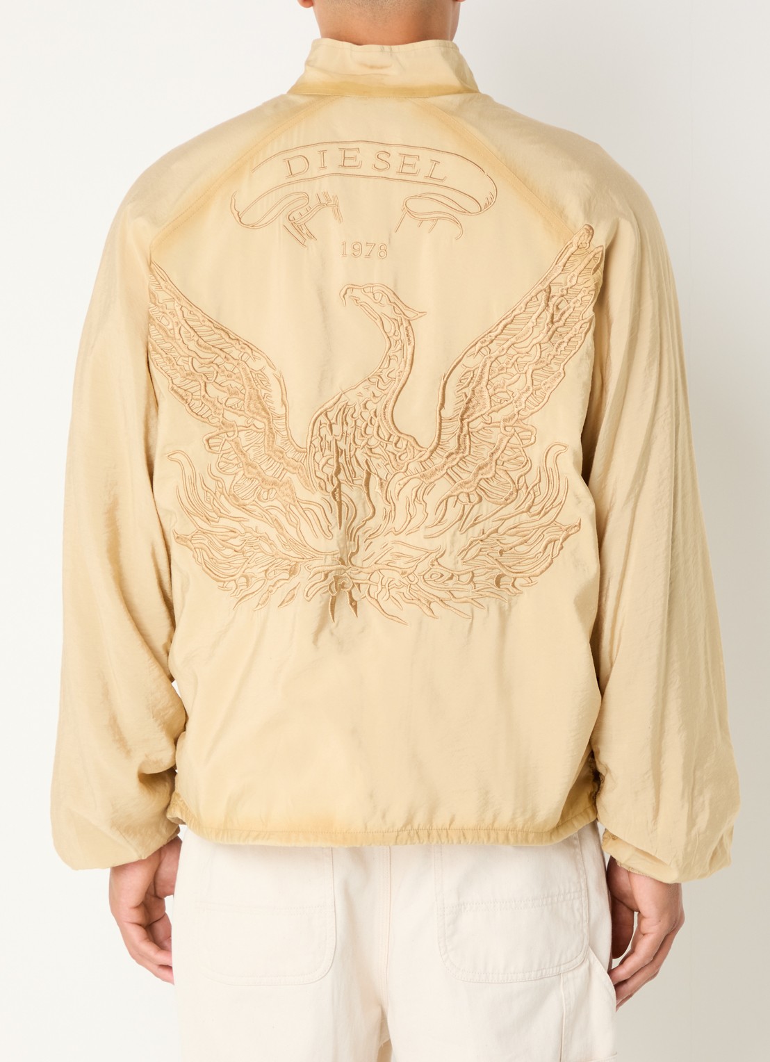 Diesel J-Henri jack met borduring - detail 4 okergeel