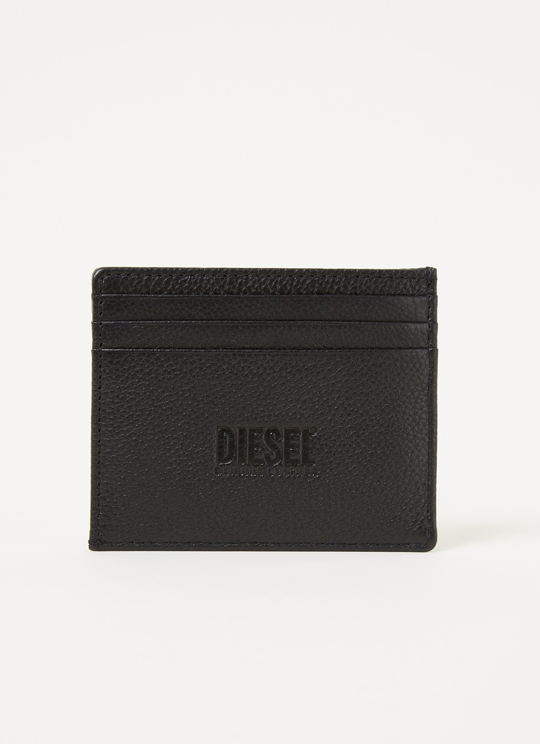 Diesel Johnny pasjeshouder van leer  - detail 4 zwart