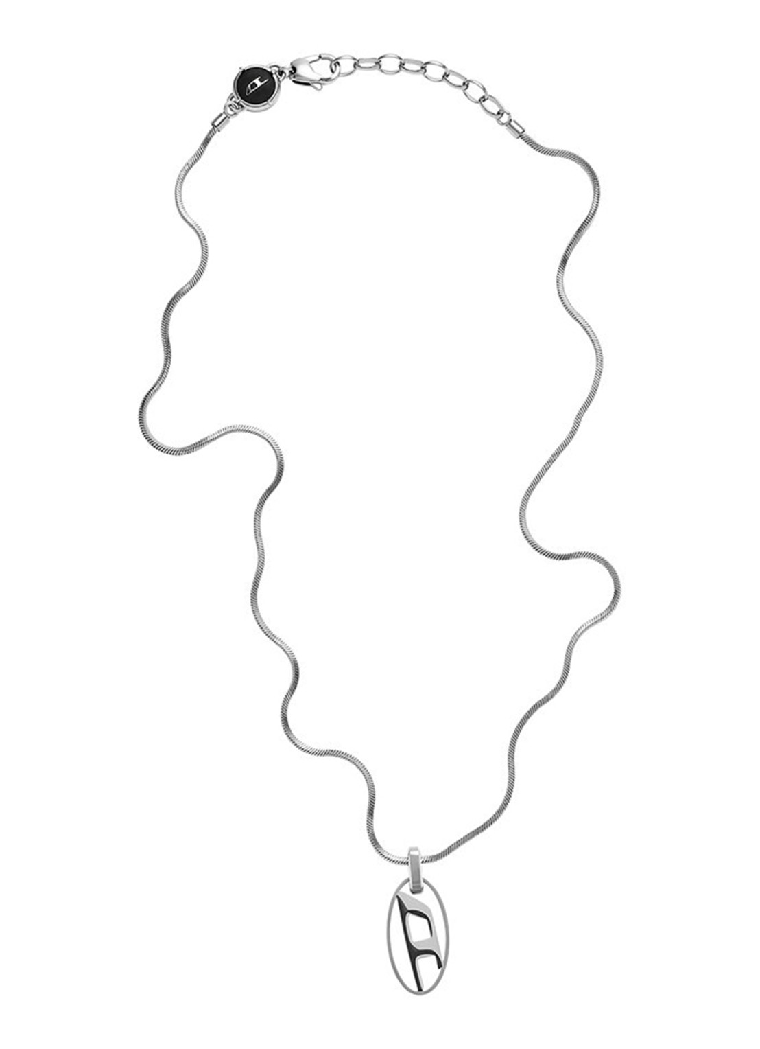Diesel Ketting met hanger DX1342040 - voorkant zilver