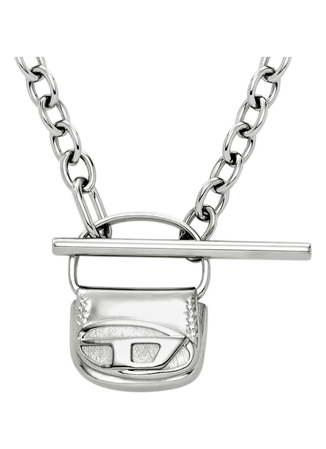 Diesel Ketting met hanger DX1593040 - voorkant zilver