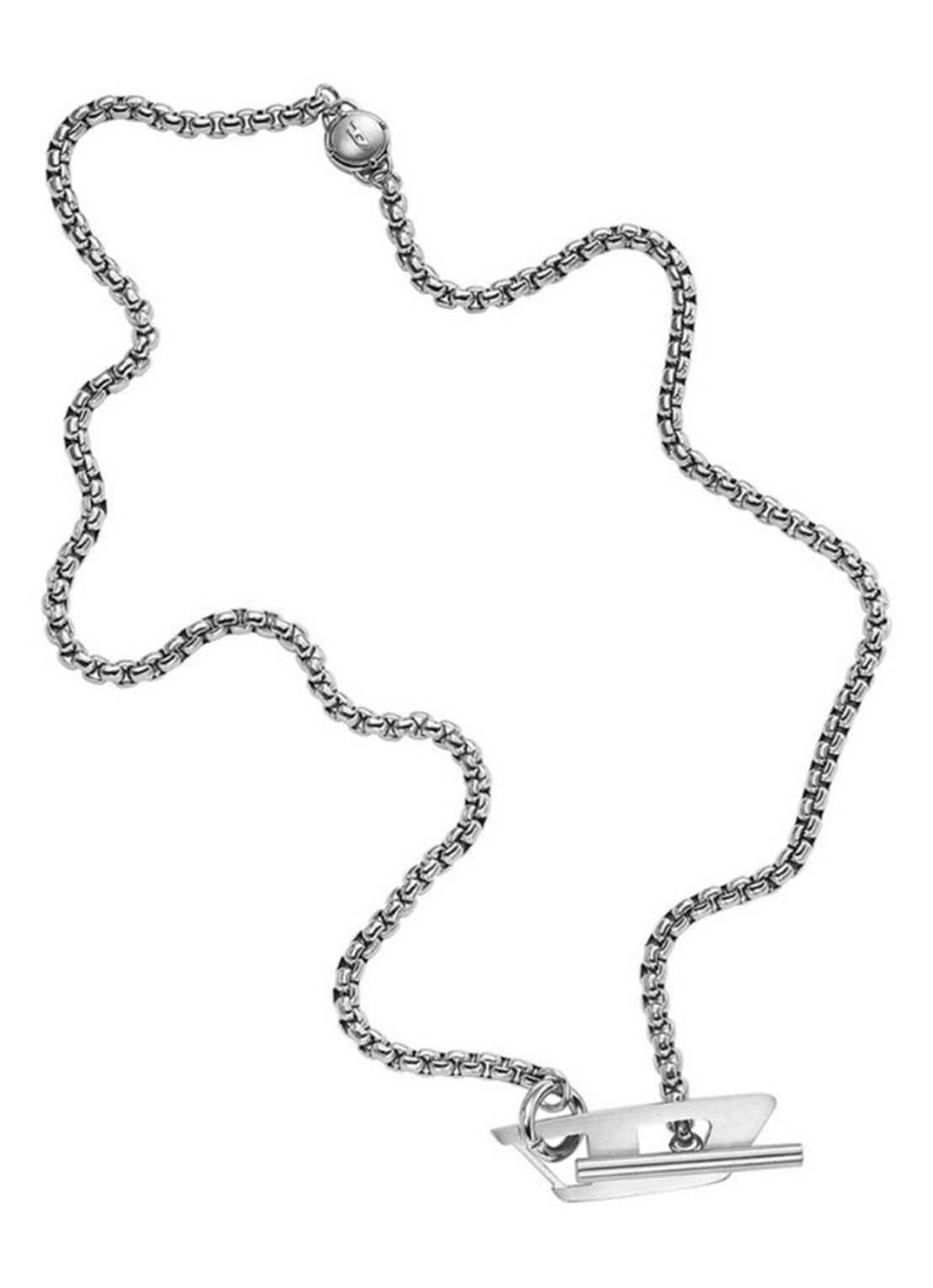 Diesel Ketting met logo DX1477040 - detail 3 zilver