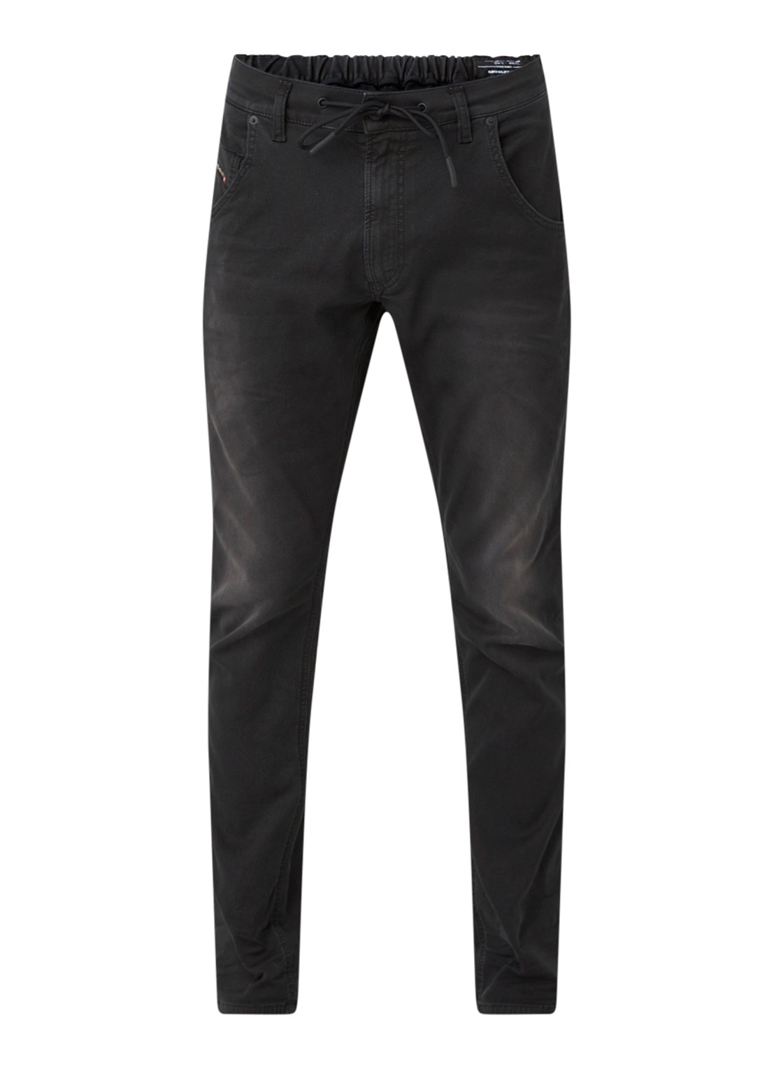 Diesel Krooley-E-Ne tapered joggjeans met stretch - voorkant 4 antraciet