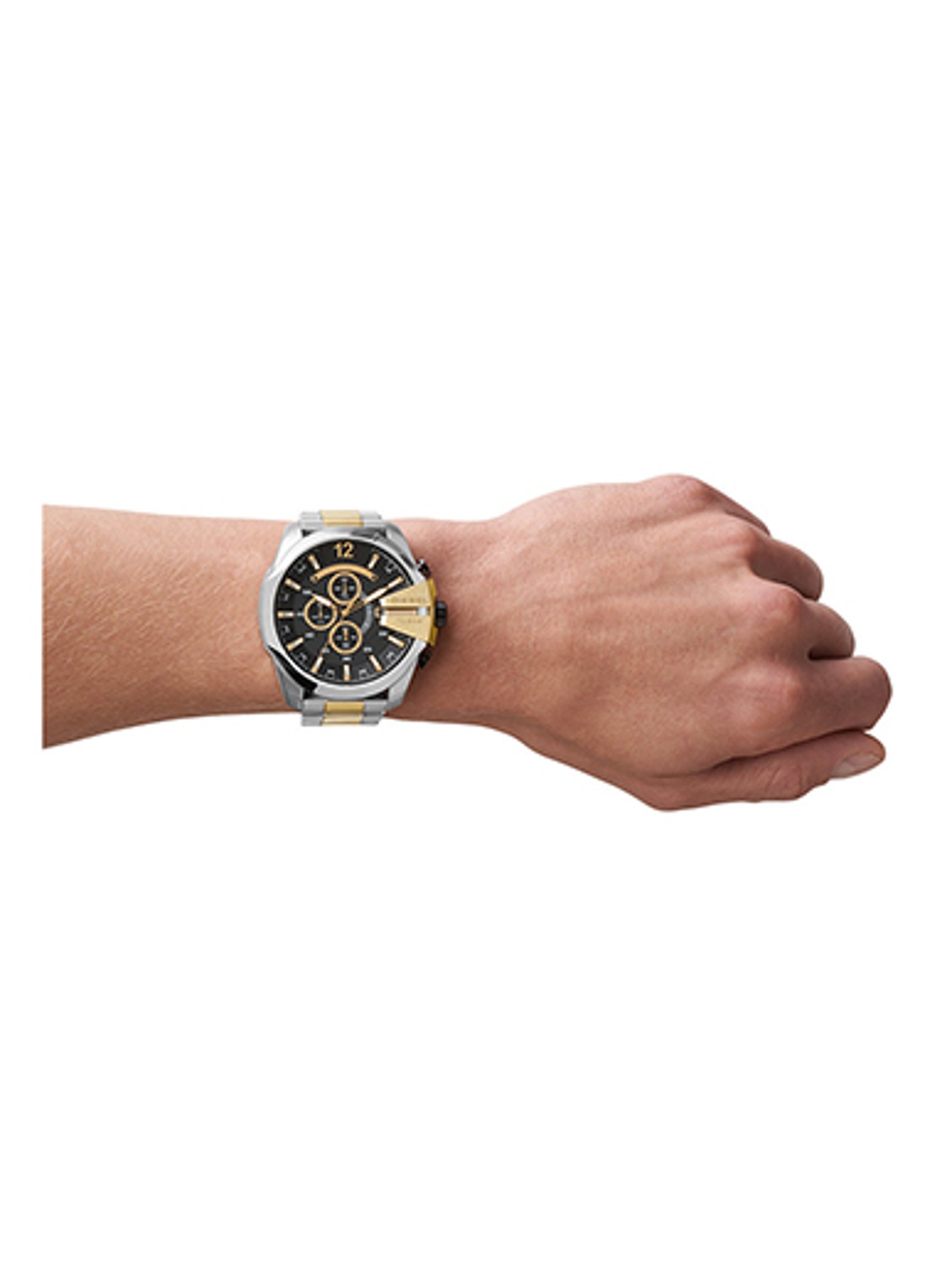 Diesel Mega Chief Horloge DZ4581 - detail 5 zilver