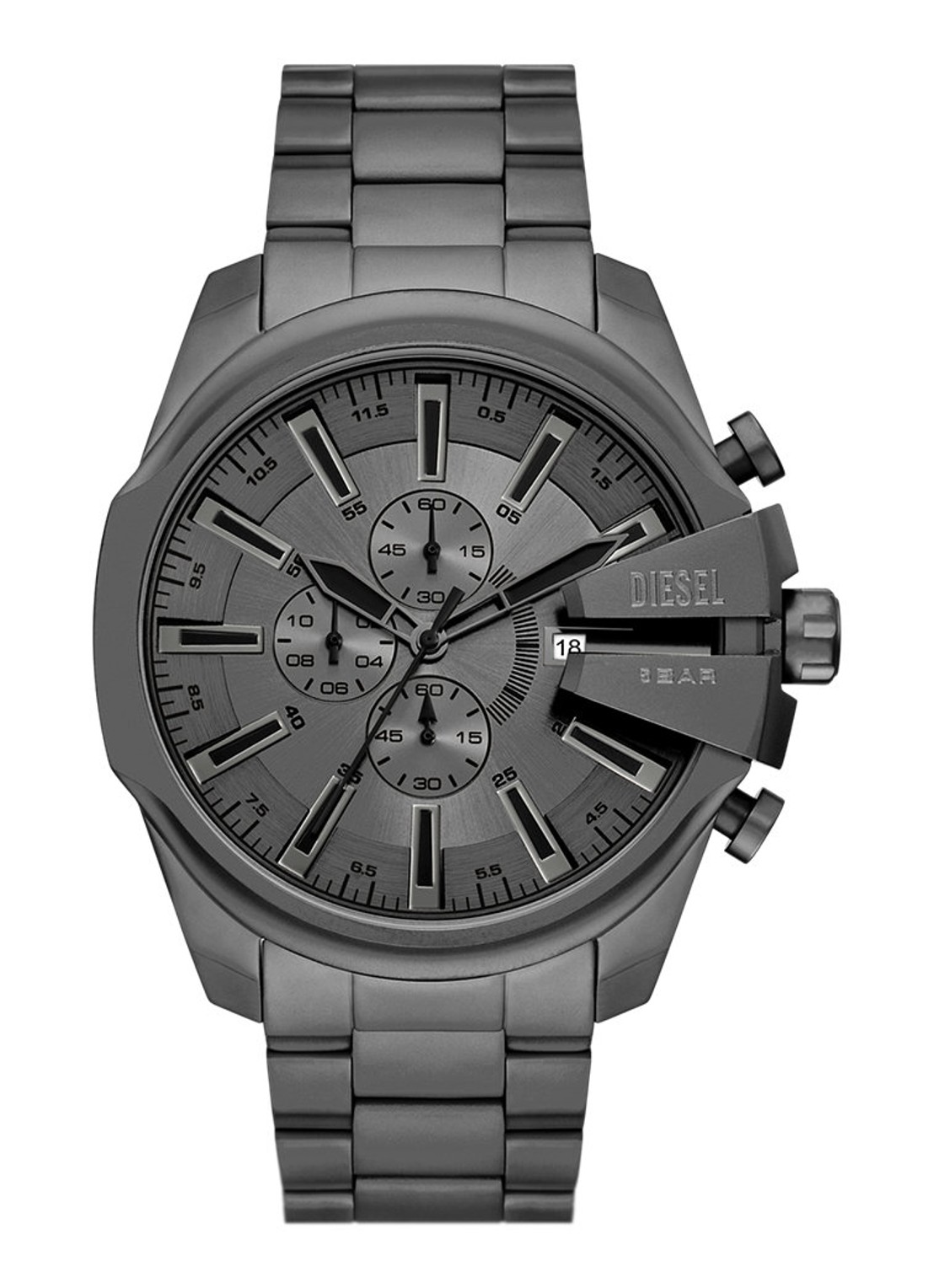 Diesel Mega Chief Slim horloge DZ4676 - voorkant antraciet
