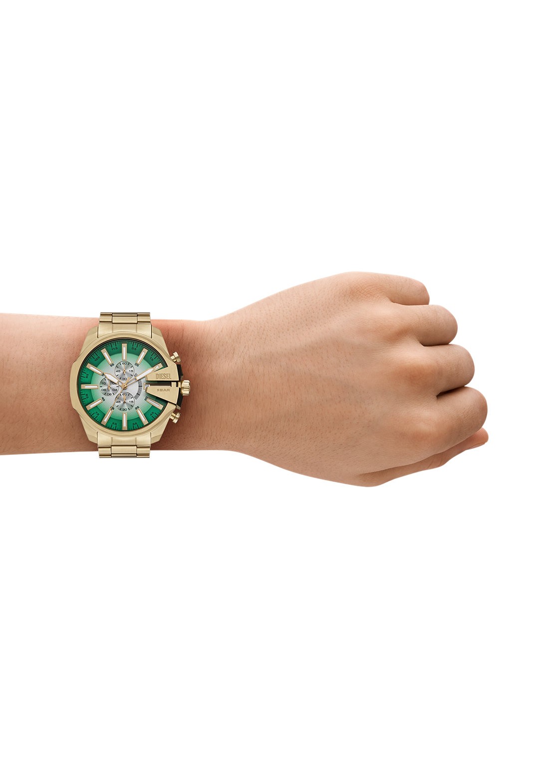 Diesel Mega Chief Slim horloge DZ4684 - detail 4 goud