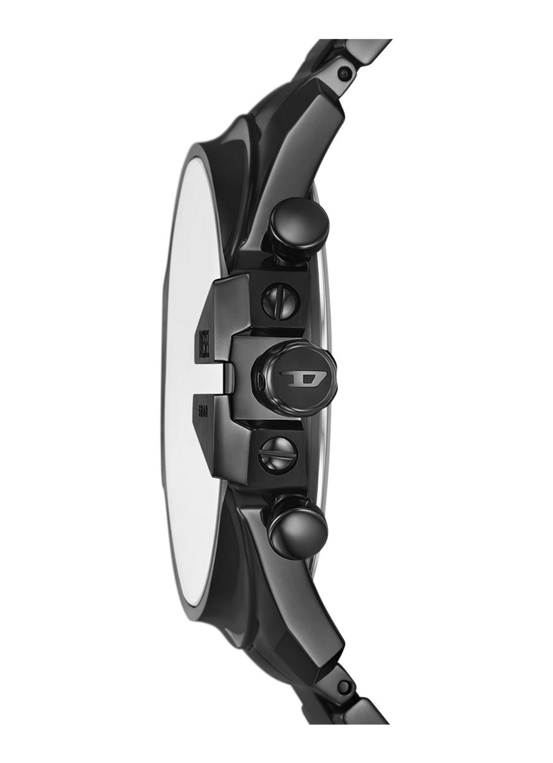 Diesel Mega Chief Slim Horloge DZ4689 - detail 2 zwart
