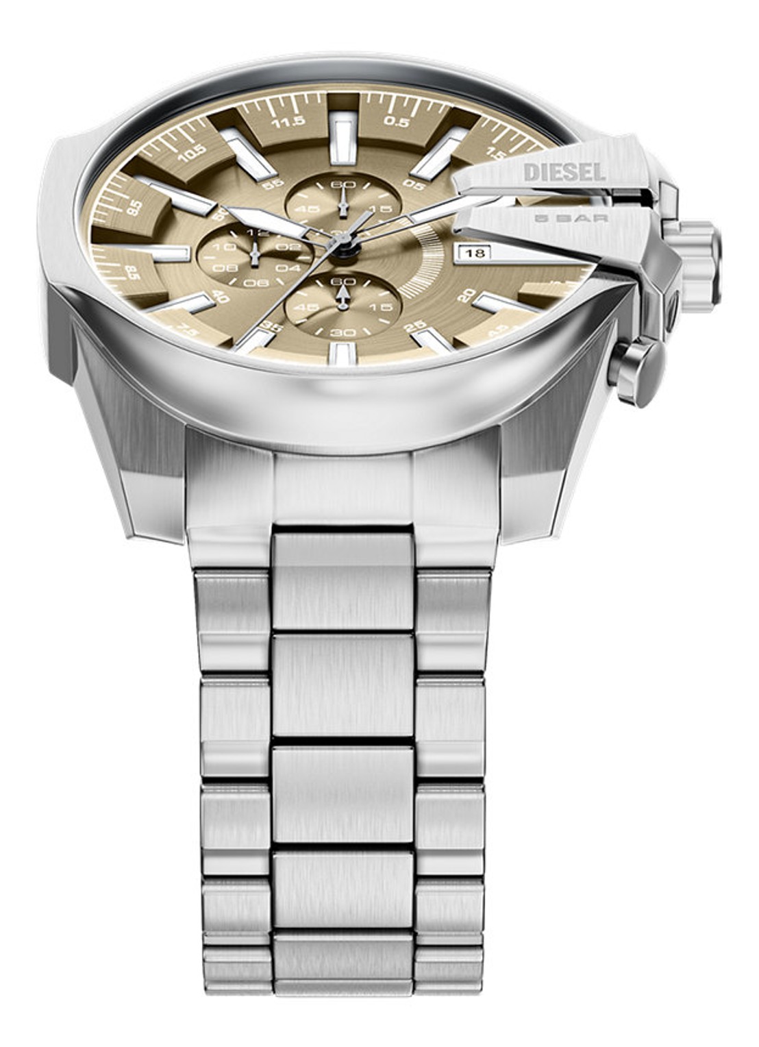 Diesel Mega Chief Slim horloge DZ4702 - detail 4 zilver