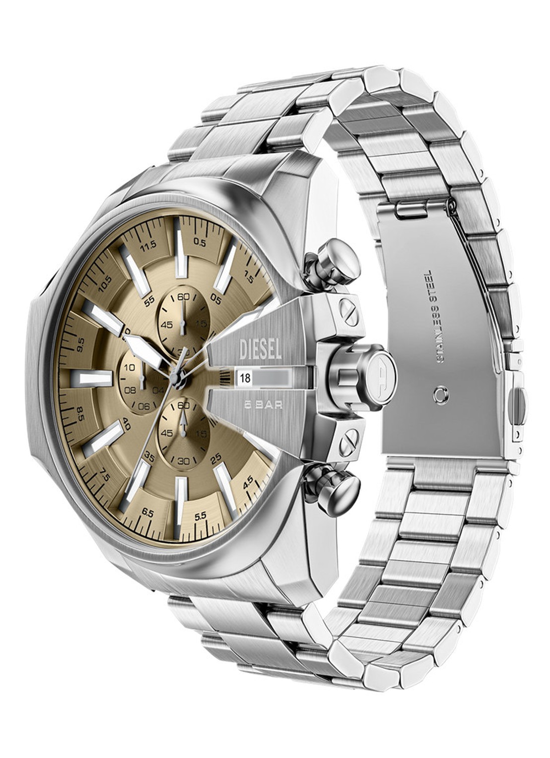 Diesel Mega Chief Slim horloge DZ4702 - detail 5 zilver