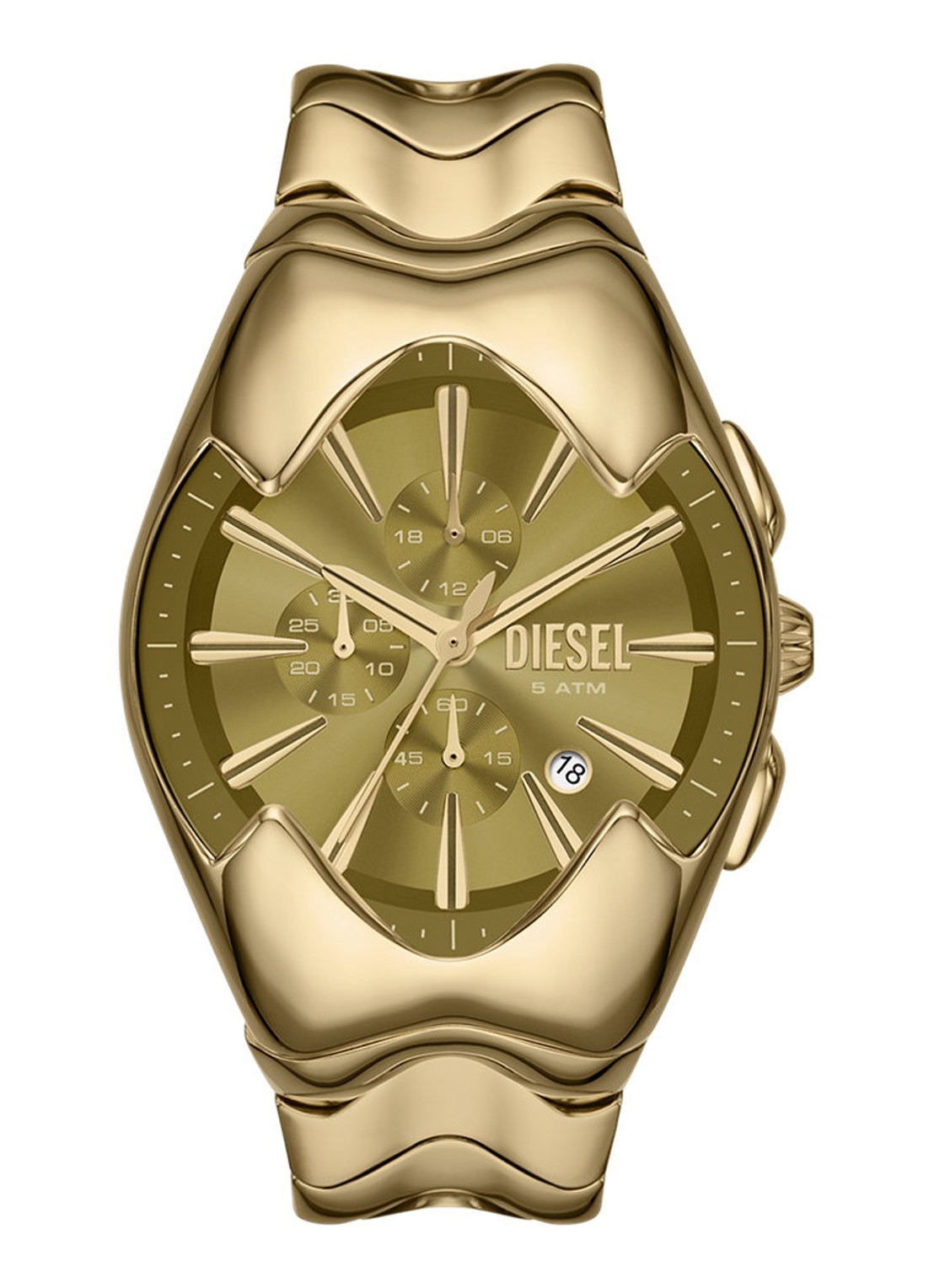 Diesel Mercurial horloge DZ4681 - voorkant goud