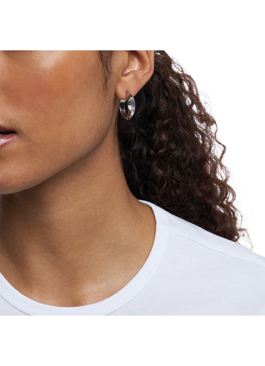 Diesel Metamorph enkele oorring DX1631040 - detail 2 zilver