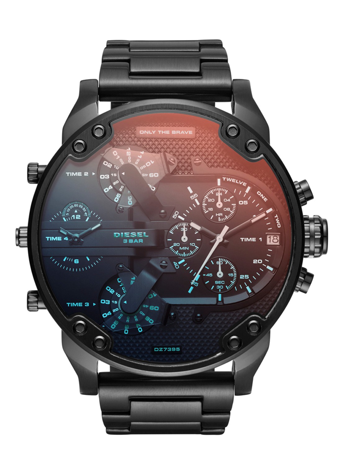 Diesel Mr. Daddy 2.0 horloge DZ7395 - voorkant zwart