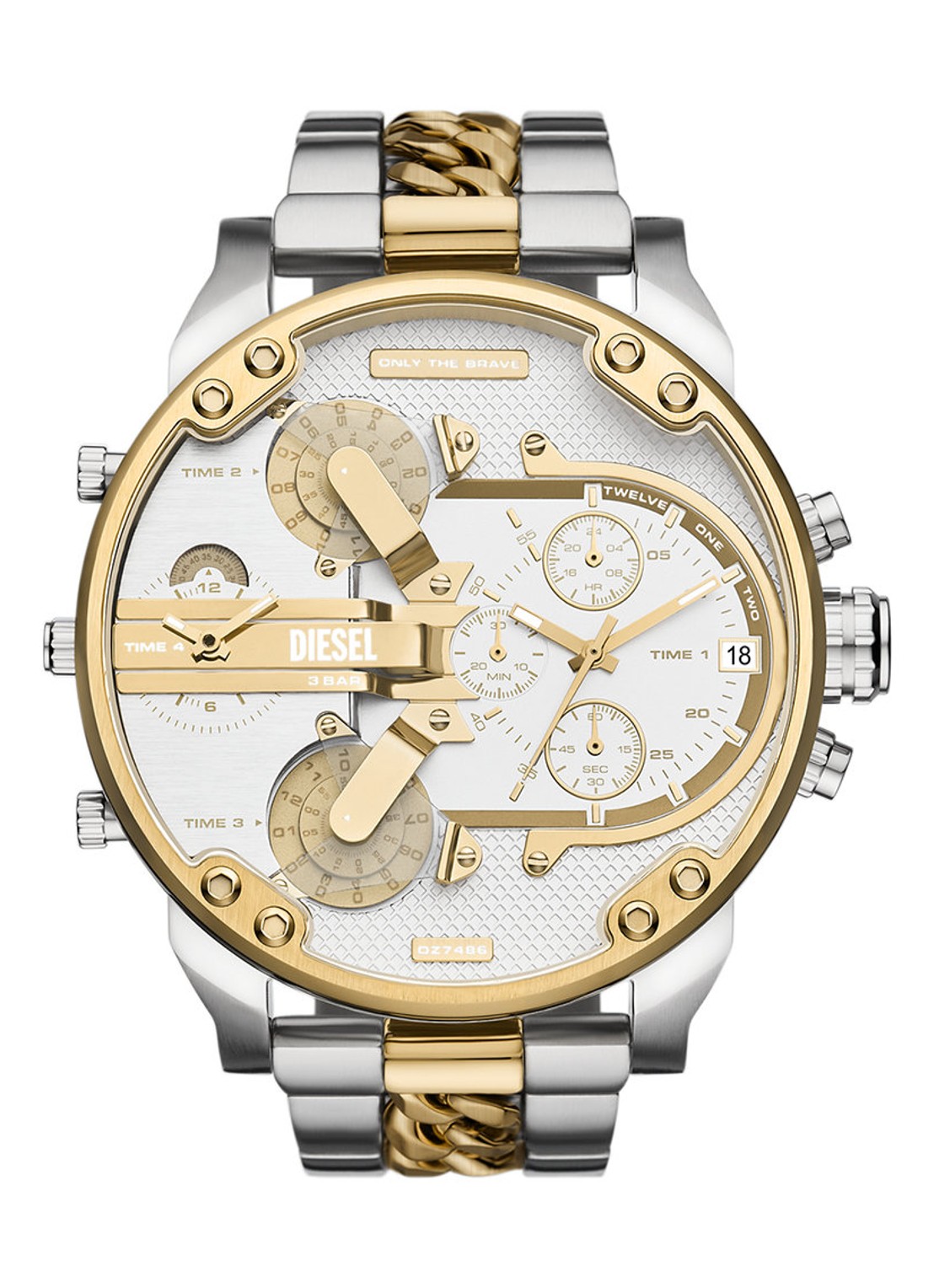 Diesel Mr. Daddy 2.0 horloge DZ7486 - voorkant 4 zilver