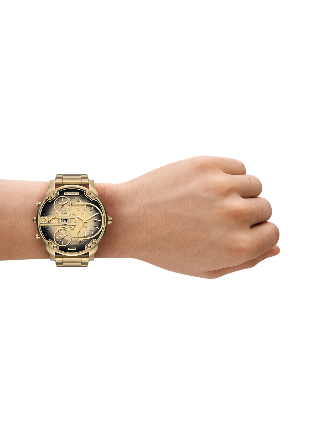 Diesel Mr. Daddy Slim Horloge DZ7490 - detail 3 goud