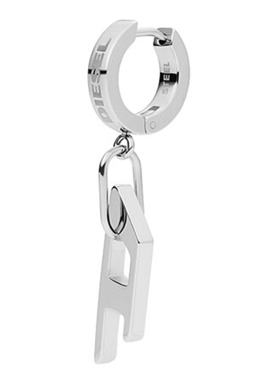 Diesel Oorring met hanger DX1336040 - detail zilver