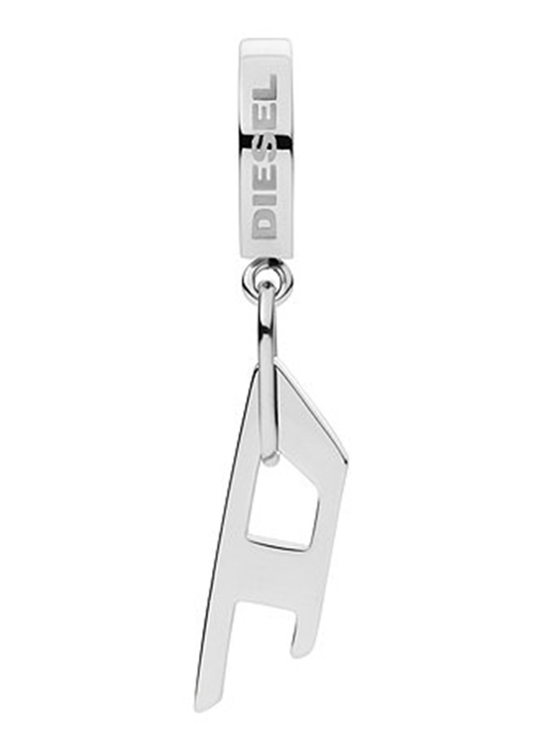 Diesel Oorring met hanger DX1336040 - voorkant 2 zilver