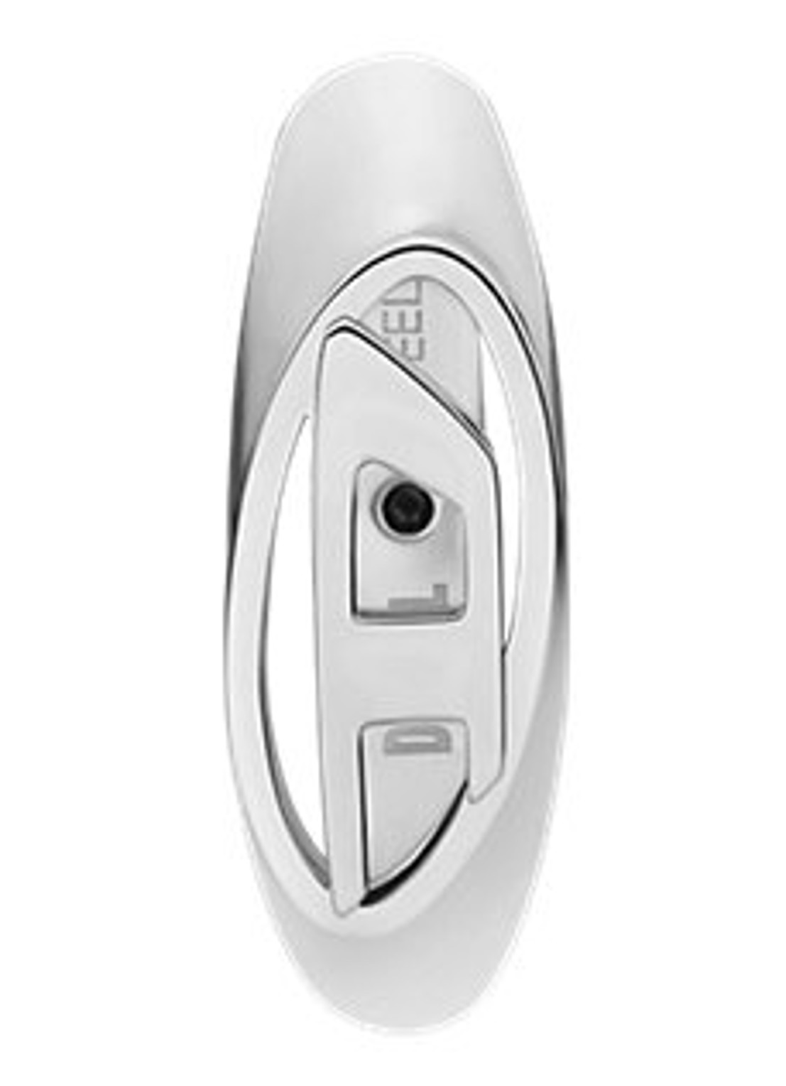 Diesel Oval D Logo enkele oorring DX1642040 - voorkant 4 zilver
