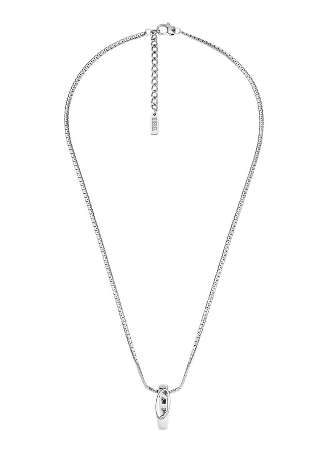 Diesel Oval D Logo ketting DX1644040 - detail 2 zilver