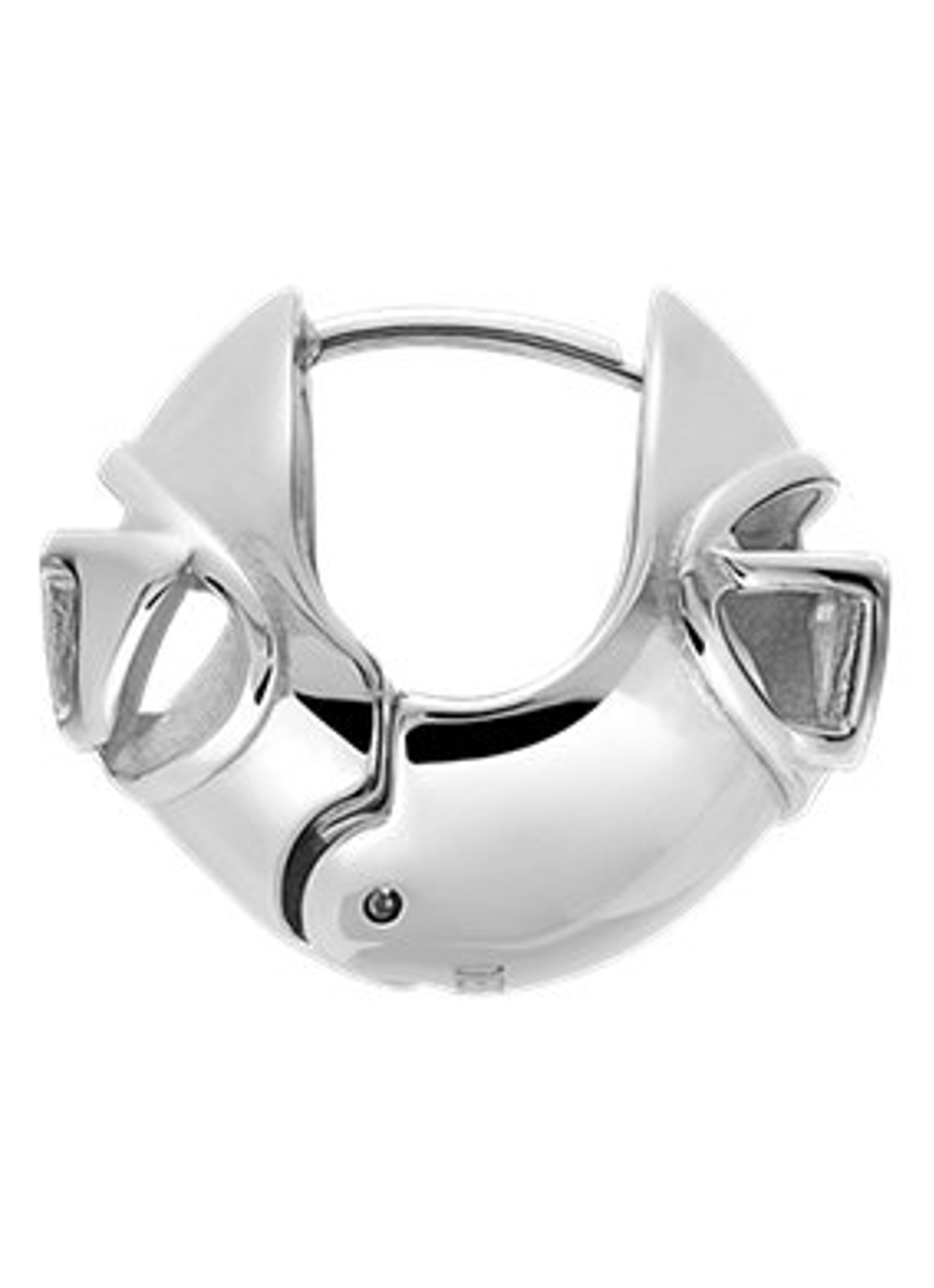 Diesel Oval enkele oorring DDX1718040 - detail 2 zilver