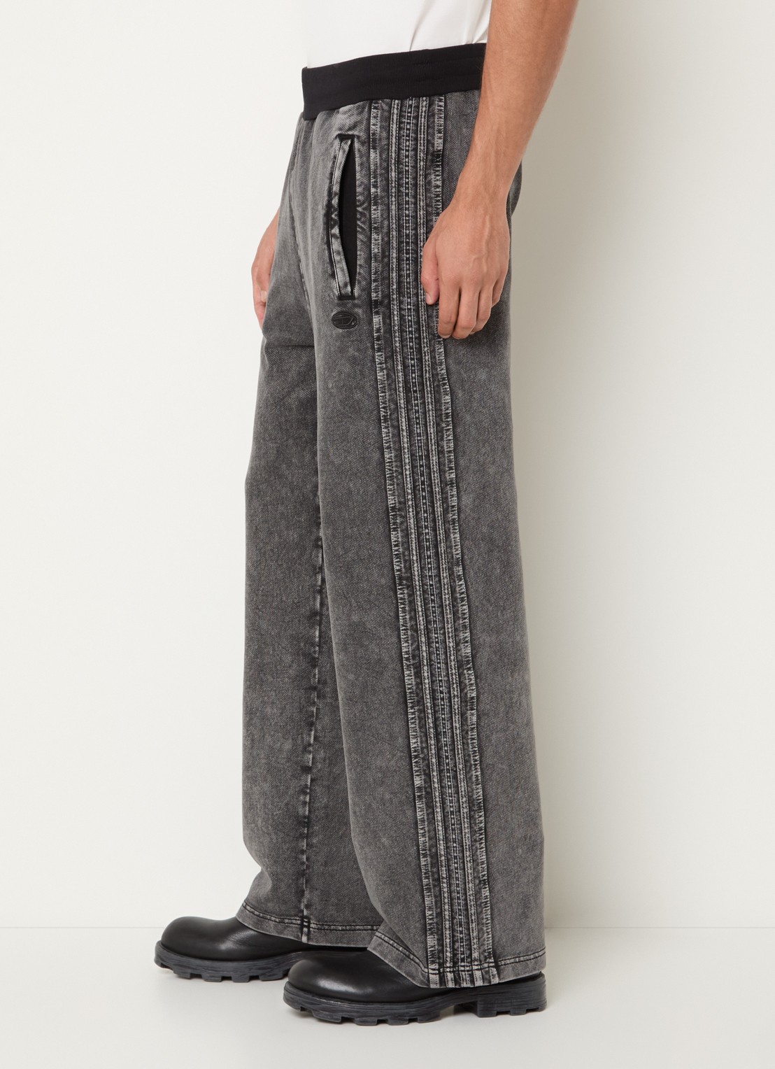 Diesel P-Alt straight fit joggingbroek met steekzakken - detail 5 antraciet