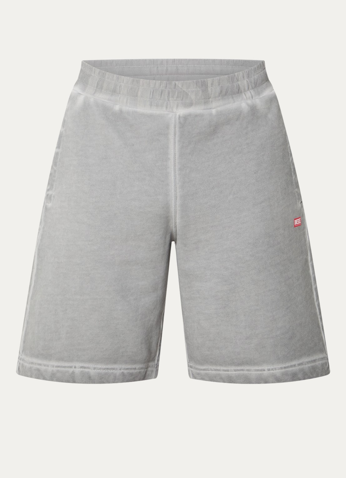 Diesel P-Crown-V1 loose fit korte joggingbroek met steekzakken - voorkant 2 grijs
