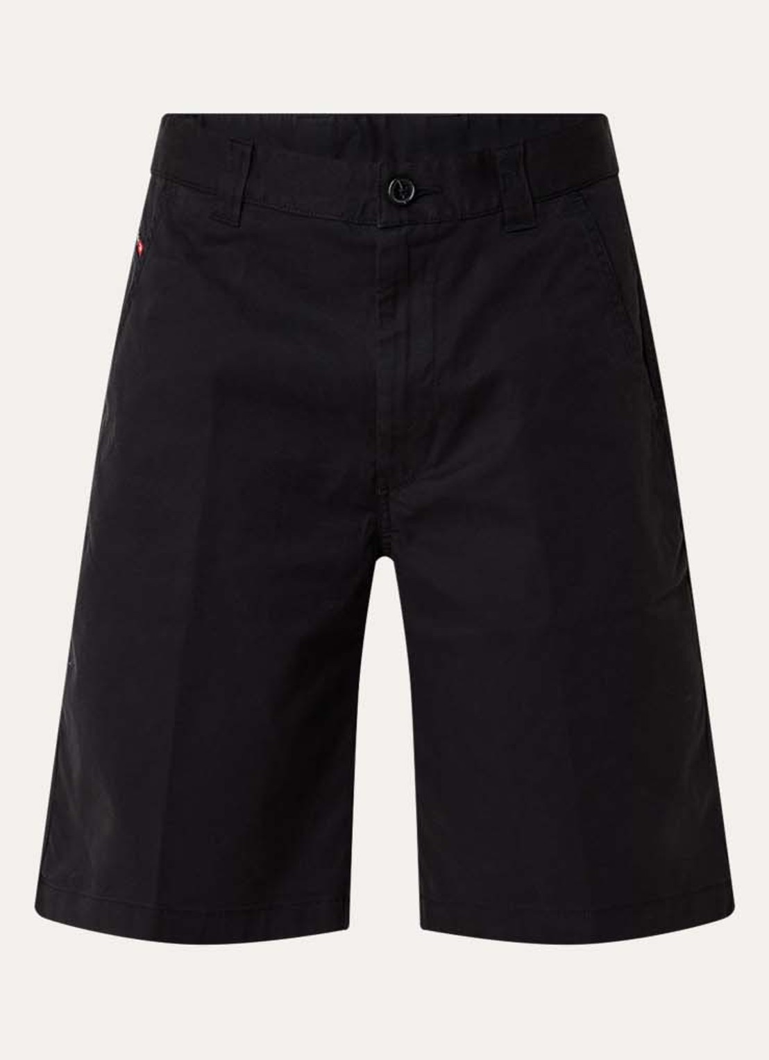 Diesel P-Hant-Chino-Short-Epch loose fit korte chino met steekzakken - voorkant zwart