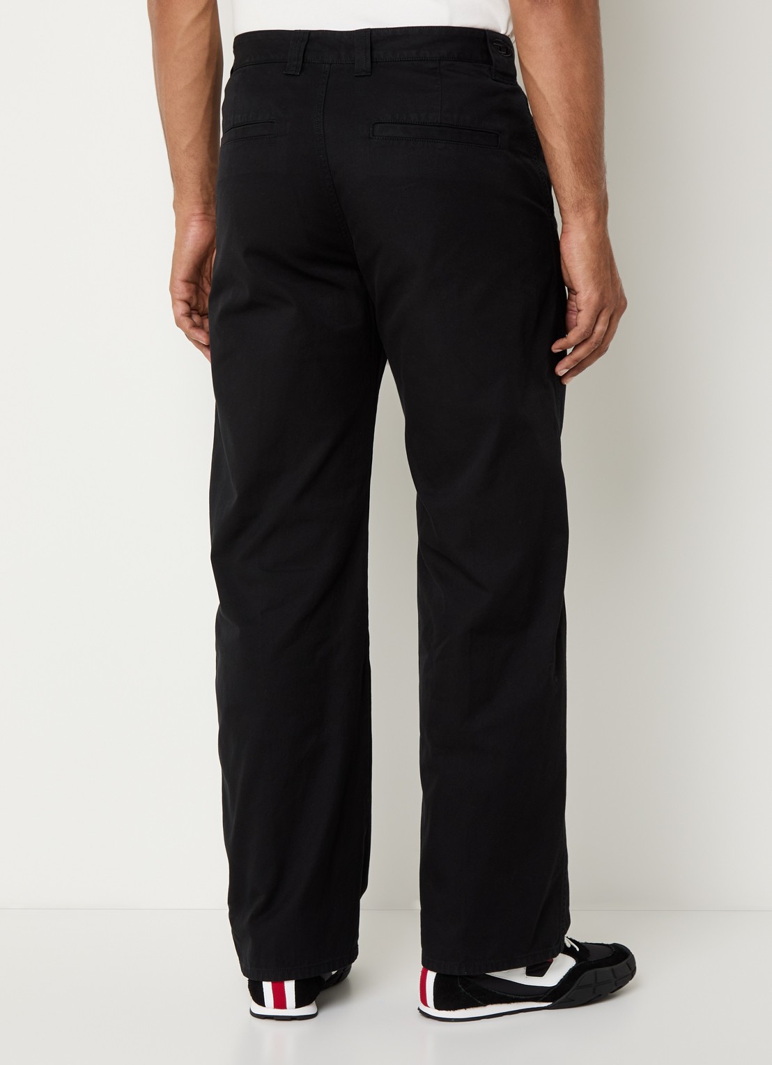 Diesel P-Hant straight fit chino met steekzakken - achterkant zwart