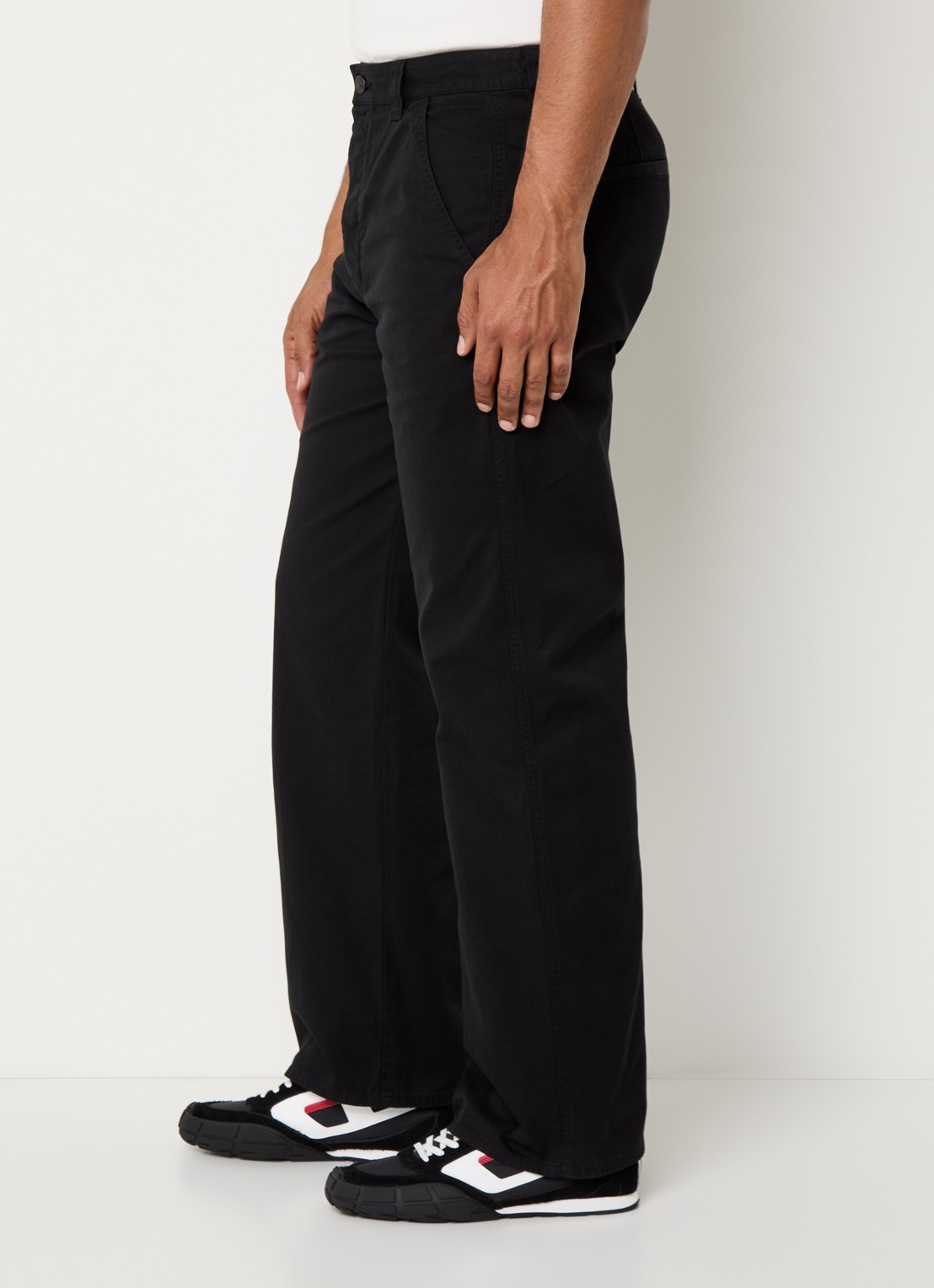 Diesel P-Hant straight fit chino met steekzakken - detail 5 zwart