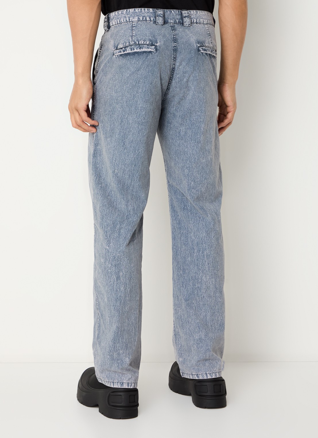 Diesel P-hantik straight fit chino met verwassen afwerking - achterkant 5 grijs