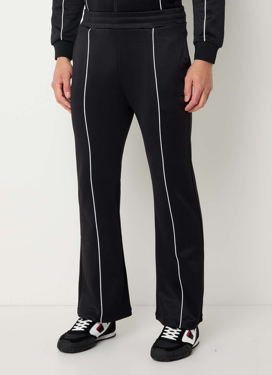 Diesel P-locking flared trackpants met steekzakken - detail 3 zwart