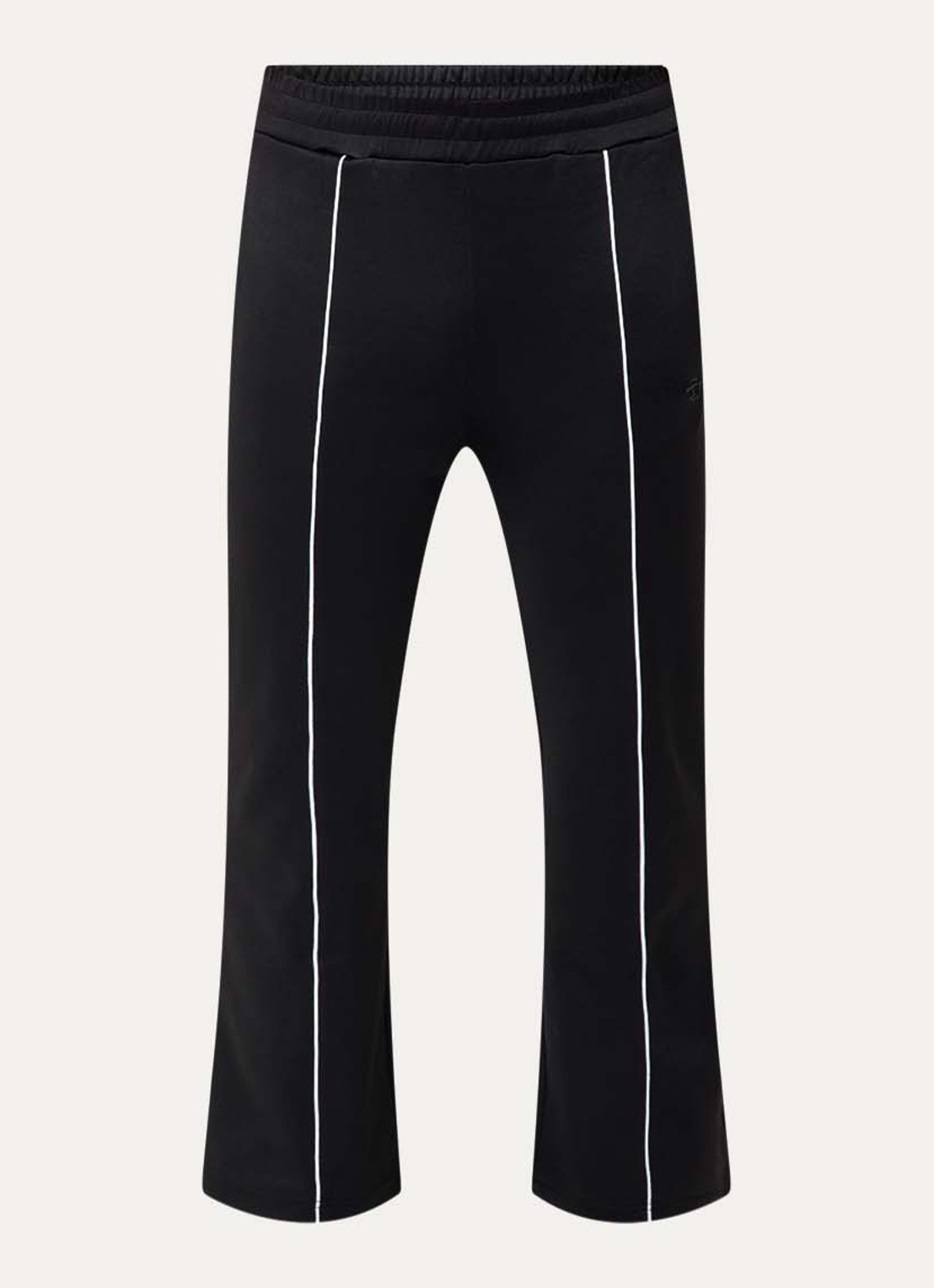 Diesel P-locking flared trackpants met steekzakken - voorkant zwart