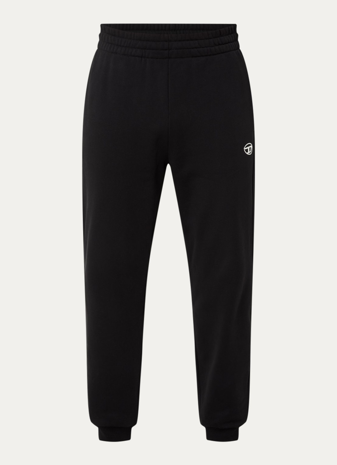 Diesel P-Marky-Od tapered fit joggingbroek met logo - voorkant 4 zwart