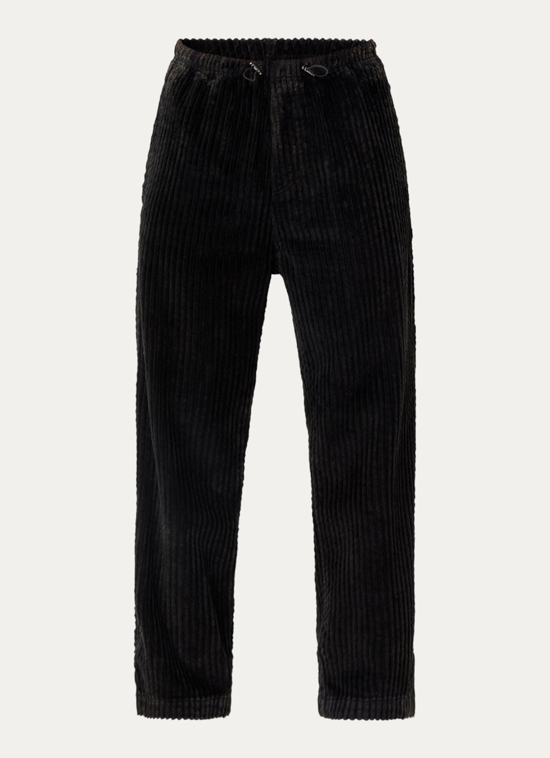 Diesel P-Martial loose fit broek van corduroy met trekkoord - voorkant 2 donkerbruin