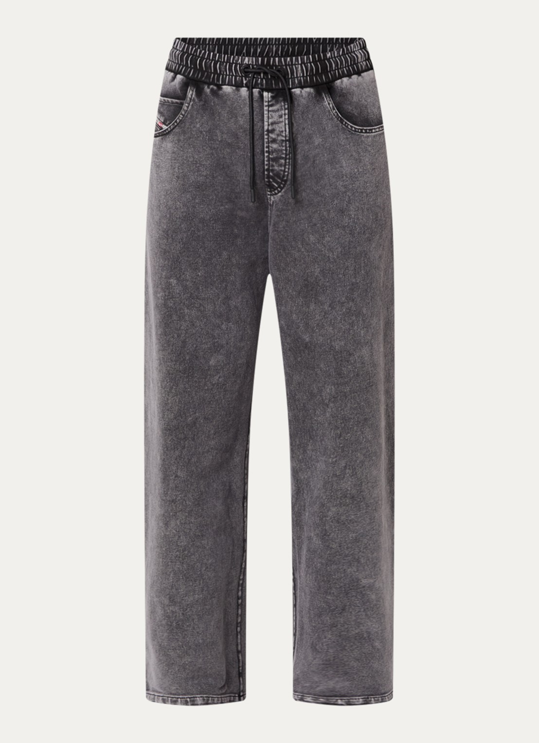Diesel P-Stuk loose fit joggingbroek met steekzakken - voorkant donkergrijs