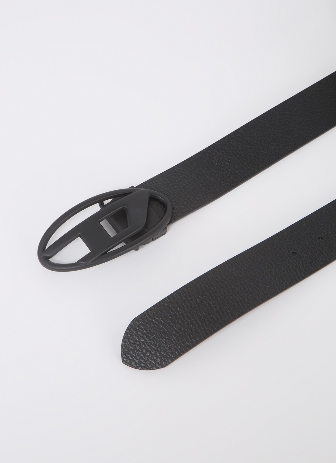 Diesel Reversible riem van leer - detail 3 zwart